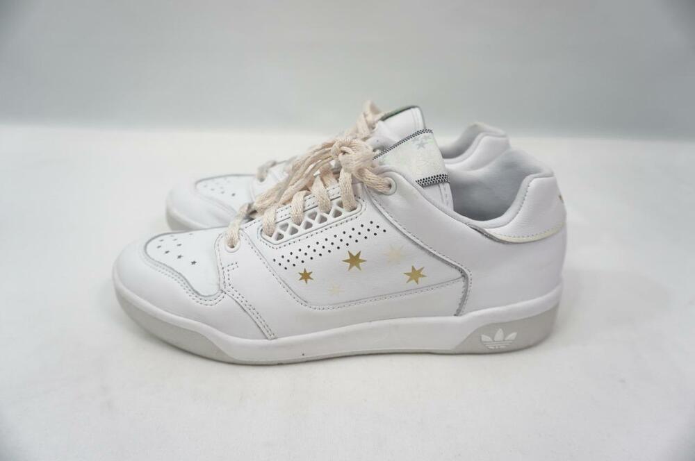 ADIDAS ORIGINALS SLAMCOURT WOMEN 7 USED WHITE STARS TENNIS SNEAKERS ef2085